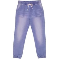Pantalon denim ceinture élastiquée femme STONE T44