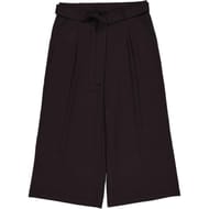 Pantalon toile large raccourci femme NOIR T44