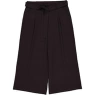 Pantalon toile large raccourci femme NOIR T48