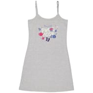 Nuisette fines bretelles femme GRIS CHINE T50\52