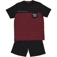 Pyjama short homme BORDEAUX/ NOIR XXL