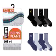 Lot de 4 paires de mi chaussettes femme Dim MA/BL/BL/MA 37\41