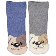 Lot de 2 paires de bottons fantaisies bébé garçon Influx GRIS/BLEU 0\6MOIS