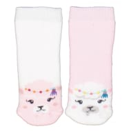 2 paires de bottons bébé fantaisie Influx BLANC/ROSE 0\6MOIS