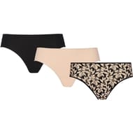 Lot de 3 slips ligne trio imprimé invisible Well NUDE/NOIR 44/46