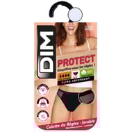 Culotte féminine menstruelle flux abondant lavable coton bio Dim 0HZ NOIR 36/38