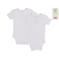 Lot de 2 bodies manches courtes bébé BLANC COEUR 3ANS