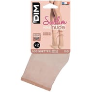 2 paires socquettes 15d voile nude Dim NUDE SABLE 35/41