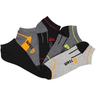 Lot de 5 paires de socquettes invisibles fantaisies NOIR/GRIS T43\46