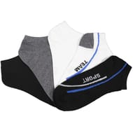 Lot de 5 paires de socquettes invisibles fantaisies BLANC/GRIS/NOIR T43\46