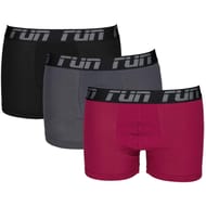 Lot de 3 boxers unis homme 2315 BDX/GRIS/NOIR T8