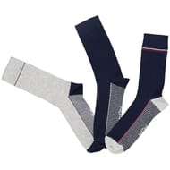 3 paires de mi chaussettes fantaisies BLEU MARINE/GRIS CHINE T43\46