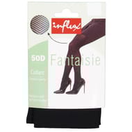 Collant fantaisie 50D motif chevrons en fil recyclé* influx NOIR CHEVRON XL