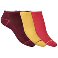 3 paires de socquettes femme Dim BORDEAUX/JAUNE/ROSE T39\42