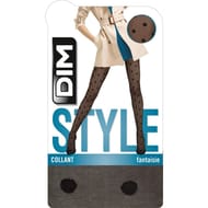 Dim paire de collant fantaisie big dots style NOIR T1-2