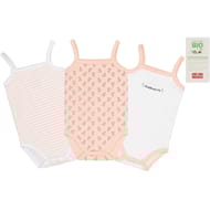 Lot de 3 bodies sans manches bébé CORAIL LAPIN 36MOIS