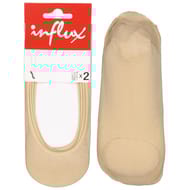 2 paires de protège pieds coton Influx BEIGE T39/41