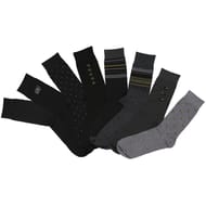 8 paires de mi chaussettes fantaisies homme NOIR/GRIS T39\42