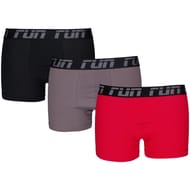 Lot de 3 boxers unis homme 2400 NOIR/GRANIT/ROUGE T3