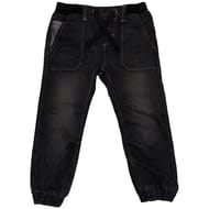 Pantalon bas élastiqué garçon BLACK 12 ANS