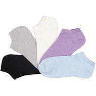 5 paires de socquettes invisibles femme influx basic BLEU/MAUVE/GRIS/ECRU/NOIR 37\41