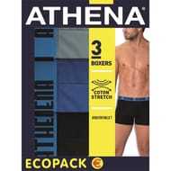 Lot de 3 boxers basic color homme Athena BLEU 2 - 2410 T3