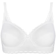 Soutien-gorge sans armature maintien ligne Coeur Croisée coton bio Playtex 000 BLANC 110B