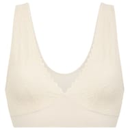 Brassière dentelle bretelles larges ligne Lingerie Le bourget D54 BLANC NACRE T1-2