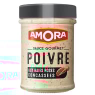 Amora sauce gourmet poivre aux baies roses concassées 188g