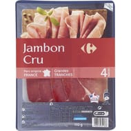 Carrefour jambon cru 4 tranches 110g