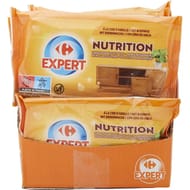 Carrefour expert lingettes nettoyantes meubles à la cire d'abeille nutrition x 24