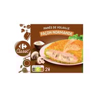 Carrefour classic panés de volaille façon normande 200g
