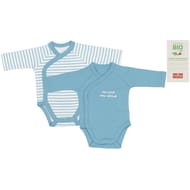 Lot de 2 bodies manches longues fantaisies bébé VERT 1MOIS