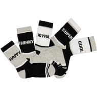 5 paires de mi chaussettes fsies semi bouclette enfant IX BASIC GRIS/NOIR 36\40