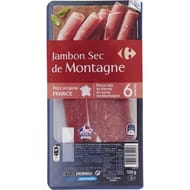 Carrefour jambon sec de Montagne 100g
