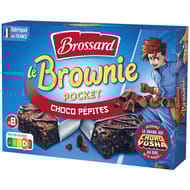 Brossard mini brownies pépites de chocolat, 8 gâteaux 240g