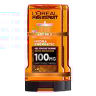 Men expert gel douche taurine 100mg hydra energetic lot de 2x300ml