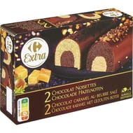 Carrefour extra buchettes chocolat noisettes x4 310g