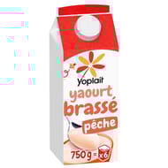 Yoplait brassé pêche brique 750g