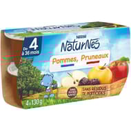Nestlé naturnes fruits pommes pruneaux dès 4/6 mois 4x130g