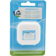 Carrefour Soft fil dentaire mentholé avec fluor