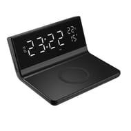 Apm radio réveil led induction 15w thermomètre noir