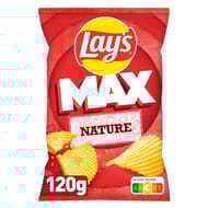Lays chips ondulées max saveur nature 120g