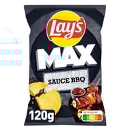 Lays chips ondulées max saveur barbecue 120g