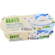 Carrefour bio yaourt  à la grecque au lait de brebis bio nature 2x150g