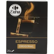 Carrefour extra café espresso original x25 sticks - 50g