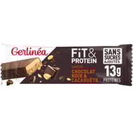Gerlinea barre fit et protéin chocolat noir et cacahuète sans sucres ajoutés 45g