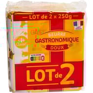 Carrefour classic beurre gastronomique doux plaquette lot 2x250g