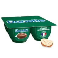 Danette saveur chocolat noisette 4x125g