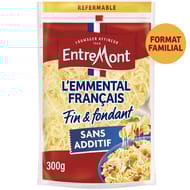 Entremont emmental français râpé sachet slide 45% mg 300g